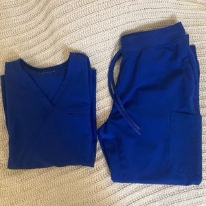 Mandala Scrub Set size L in Royal Blue